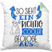 Geologe Kissen mit Füllung 40x40 Geschenk So Sieht Ein RIchtig Cooler Geologe Aus Geschenkidee Lustiger Spruch Geburtstag (Grau) Grün Trendation