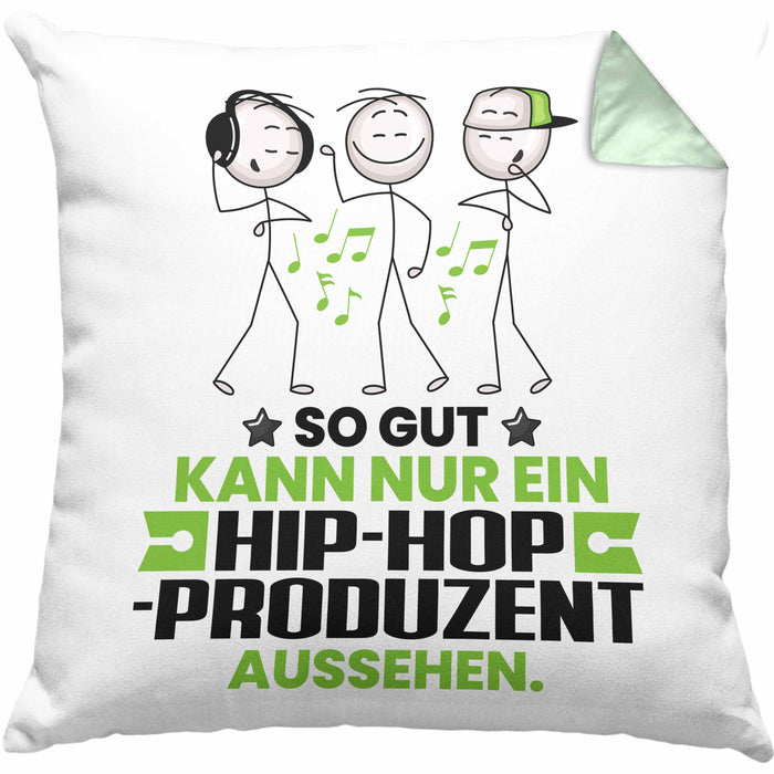Hip-Hop-Produzent Geschenk Kissen mit Füllung 40x40 So Gut Kann Nur Ein Hip-Hop-Produzent Aussehen Geschenkidee (Grau) Grün Trendation