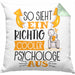 Psychologe Kissen mit Füllung 40x40 Geschenk So Sieht Ein RIchtig Cooler Psychologe Aus Geschenkidee Lustiger Spruch Geburtstag (Grau) Grün Trendation