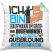 Kaufmann im Groß- und Außenhandel Ausbildung Kissen mit Füllung 40x40 Geschenk Ich Bin Kaufmann im Groß- und Außenhandel In Der Ausbildung Ich Darf Das Geschenkidee Spruch (Grau) Grün Trendation