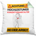 Konzertveranstalter Kissen mit Füllung 40x40 Geschenk Lustiger Spruch Geschenkidee für Konzertveranstalter Achtung Hochleistungs Konzertveranstalter Bei Der Arbeit (Grau) Grün Trendation