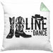 Line Dance Kissen mit Füllung 40x40 Geschenk Spruch Linedance KafffeeKissen mit Füllung 40x40 Spruch (Grau) Grün Trendation