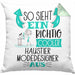 So Sieht Ein Richtig Cooler Haustier Modedesigner Aus Kissen mit Füllung 40x40 Geschenk für Haustiermodedesigner Geschenkidee Spruch (Grau) Grün Trendation