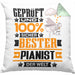 Pianist Geschenk Lustiger Spruch für Pianist Geschenkidee Bester Pianist Der WeltKissen mit Füllung 40x40 (Grau) Grün Trendation