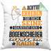 Bogenschießer Geschenk Kissen mit Füllung 40x40 Lustiger Spruch Erheben Sie Sich Der Bogenschießer Betritt den Raum (Grau) Grün Trendation