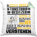 Tonstudio-Besitzer Geschenk Kissen mit Füllung 40x40 Lustige Geschenkdiee für einen Tonstudio-Besitzer Geburtstag Ich Bin Tonstudio-Besitzer Ich Kann Es Dir Erklären Aber Nicht Für Dich Verstehen (Grau) Grün Trendation