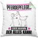 Pferdepfleger Kissen mit Füllung 40x40 Geschenk für Pferdepfleger Der Mann Der Alles Kann Geschenkidee zum Geburtstag (Grau) Grün Trendation