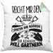 Gärtnerin Geschenk Kissen mit Füllung 40x40 Reicht Mir Den Spaten Ihr Narren Die Königin Will Gärtnern Geschenkidee Garten-Pflege Frauen (Grau) Grün Trendation