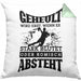 Lustige Kissen mit Füllung 40x40 Handball-Spieler als Geschenkidee Spruch Geschenk Handballspieler Trainer Coach (Grau) Grün Trendation