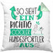 Hundesportler Kissen mit Füllung 40x40 So Sieht Ein Richtig Cooler Hundesportler Aus Geschenk Lustiger Spruch Geschenkidee (Grau) Grün Trendation