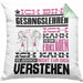 Gesangslehrer Geschenk Kissen mit Füllung 40x40 Lustige Geschenkdiee für einen Gesangslehrer Geburtstag Ich Bin Gesangslehrer Ich Kann Es Dir Erklären Aber Nicht Für Dich Verstehen (Grau) Grün Trendation