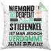 Stiefenkel Geschenk Kissen mit Füllung 40x40 Lustige Geschenkidee für Stiefenkel Geburtstag Niemand Ist Perfekt Aber Als Stiefenkel Ist Man Nah Dran (Grau) Grün Trendation