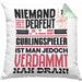 Curlingspieler Geschenk Kissen mit Füllung 40x40 Lustige Geschenkidee für Curlingspieler Geburtstag Niemand Ist Perfekt Aber Als Curlingspieler Ist Man Nah Dran (Grau) Grün Trendation