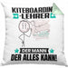 Kiteboarding-Lehrer Kissen mit Füllung 40x40 Geschenk für Kiteboarding-Lehrer Der Mann Der Alles Kann Geschenkidee zum Geburtstag (Grau) Grün Trendation