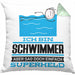 Schwimmer Geschenk Kissen mit Füllung 40x40 Ich Bin Schwimmer Aber Sag Doch Einfach Superheld Lustige Geschenkdiee für Schwimmer (Grau) Grün Trendation