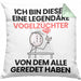 Vogelzüchter Geschenk Kissen mit Füllung 40x40 Lustige Geschenkidee Geburtstag für Vogelzüchter Ich Bin Dieser Legendäre Vogelzüchter Von Dem Alle Geredet Haben (Grau) Grün Trendation