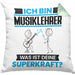 Musiklehrer Kissen mit Füllung 40x40 Geschenk für Musiklehrer Geburtstag Lustiger Spruch Was Ist Deine Superkraft (Grau) Grün Trendation