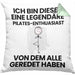Pilates-Enthusiast Geschenk Kissen mit Füllung 40x40 Lustige Geschenkidee Geburtstag für Pilates-Enthusiast Ich Bin Dieser Legendäre Pilates-Enthusiast Von Dem Alle Geredet Haben (Grau) Grün Trendation