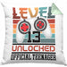 13. Geburtstag Kissen mit Füllung 40x40 Jungs Gaming Official Teenager 13er Geburtstag Geschenkidee (Grau) Grün Trendation