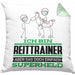 Reittrainer Geschenk Kissen mit Füllung 40x40 Ich Bin Reittrainer Aber Sag Doch Einfach Superheld Lustige Geschenkdiee für Reittrainer (Grau) Grün Trendation