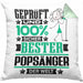 Popsänger Geschenk Lustiger Spruch für Popsänger Geschenkidee Bester Popsänger Der WeltKissen mit Füllung 40x40 (Grau) Grün Trendation