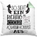 Aquarium-Hobbyist Kissen mit Füllung 40x40 So Sieht Ein Richtig Cooler Aquarium-Hobbyist Aus Geschenk Lustiger Spruch Geschenkidee (Grau) Grün Trendation