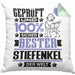 Stiefenkel Geschenk Lustiger Spruch für Stiefenkel Geschenkidee Bester Stiefenkel Der WeltKissen mit Füllung 40x40 (Grau) Grün Trendation
