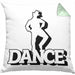 Lustige Tänzer Kissen mit Füllung 40x40 Geschenk für Tänzer und Tänzerinnen "Dance" (Grau) Grün Trendation