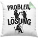 Maler Kissen mit Füllung 40x40 Geschenk für Künstler Maler Männer Geschenkidee Problem und Lösung Malen (Grau) Grün Trendation