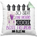 Beste Freundin Geschenk Kissen mit Füllung 40x40 Lustig Geschenkidee für Beste Freundin Geburtstag So Sieht Eine Richtig Coole Beste Freundin Aus Frauen Spruch BFF (Grau) Grün Trendation