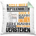 Reptilienhalter Geschenk Kaffee-Kissen mit Füllung 40x40 Geschenkidee für Reptilienhalter Ich Bin Reptilienhalter Ich Kann Es Dir Erklären Jedoch Nicht Für Dich Verstehen Spruch Lustig (Grau) Grün Trendation