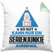 Serienjunkie Geschenk Kissen mit Füllung 40x40 So Gut Kann Nur Ein Serienjunkie Aussehen Geschenkidee (Grau) Grün Trendation