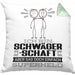 Schwägerschaft Geschenk Kissen mit Füllung 40x40 Ich Bin Schwägerschaft Aber Sag Doch Einfach Superheld Lustige Geschenkdiee für Schwägerschaft (Grau) Grün Trendation