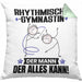 RhythmischeGymnastin Kissen mit Füllung 40x40 Geschenk für RhythmischeGymnastin Der Mann Der Alles Kann Geschenkidee zum Geburtstag (Grau) Grün Trendation