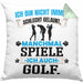 Golfer Geschenk Kissen mit Füllung 40x40 Ich Bin Nicht immer Schlecht Gelaunt Golfspieler (Grau) Grün Trendation