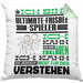 Ultimate-Frisbee-Spieler Geschenk Kaffee-Kissen mit Füllung 40x40 Geschenkidee für Ultimate-Frisbee-Spieler Ich Bin Ultimate-Frisbee-Spieler Ich Kann Es Dir Erklären Jedoch Nicht Für Dich Verstehen Spruch Lustig (Grau) Grün Trendation
