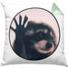 Waschbär Meme Kissen mit Füllung 40x40 Geschenk Lustiger Waschbär (Grau) Grün Trendation