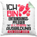 Entbindungspfleger Ausbildung Kissen mit Füllung 40x40 Geschenk Ich Bin Entbindungspfleger In Der Ausbildung Ich Darf Das Geschenkidee Spruch (Grau) Grün Trendation