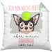 Chihuahua Besitzer Kissen mit Füllung 40x40 Geschenk Lustiger Spruch Geschenkidee Besitzerin Ich Bin Nicht toll Aber Mein Chihuahua Ist Es (Grau) Grün Trendation
