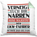 LKW Fahrer Geschenk Kissen mit Füllung 40x40 Geschenke Zubehör Lustig Mann Lkwfahrer Geschenkidee Kissen mit Füllung 40x40 mit Spruch (Grau) Grün Trendation