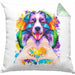 Australian Shepherd Besitzer Farbe Love Kissen mit Füllung 40x40 Geschenk Lustiger Spruch Geschenkidee Australian Shepherd Besitzerin (Grau) Grün Trendation