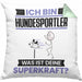 Hundesportler Kissen mit Füllung 40x40 Geschenk für Hundesportler Geburtstag Lustiger Spruch Was Ist Deine Superkraft (Grau) Grün Trendation