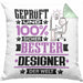 Designer Geschenk Lustiger Spruch für Designer Geschenkidee Bester Designer Der WeltKissen mit Füllung 40x40 (Grau) Grün Trendation