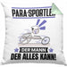 Para-Sportler Kissen mit Füllung 40x40 Geschenk für Para-Sportler Der Mann Der Alles Kann Geschenkidee zum Geburtstag (Grau) Grün Trendation
