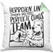 Herrchen Und Hund Das Perfekte Choas Team Kissen mit Füllung 40x40 Geschenk für Hundebesitzer Geschenkidee (Grau) Grün Trendation