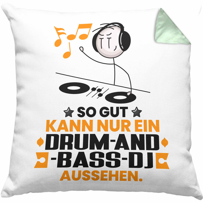 Drum-and-Bass-DJ Geschenk Kissen mit Füllung 40x40 So Gut Kann Nur Ein Drum-and-Bass-DJ Aussehen Geschenkidee (Grau) Grün Trendation