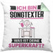 Songtexter Kissen mit Füllung 40x40 Geschenk für Songtexter Geburtstag Lustiger Spruch Was Ist Deine Superkraft (Grau) Grün Trendation
