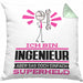 Ingenieur Geschenk Kissen mit Füllung 40x40 Ich Bin Ingenieur Aber Sag Doch Einfach Superheld Lustige Geschenkdiee für Ingenieur (Grau) Grün Trendation