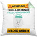 Fallschirmspringer Kissen mit Füllung 40x40 Geschenk Lustiger Spruch Geschenkidee für Fallschirmspringer Achtung Hochleistungs Fallschirmspringer Bei Der Arbeit (Grau) Grün Trendation