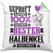 Halbenkel Geschenk Lustiger Spruch für Halbenkel Geschenkidee Bester Halbenkel Der WeltKissen mit Füllung 40x40 (Grau) Grün Trendation